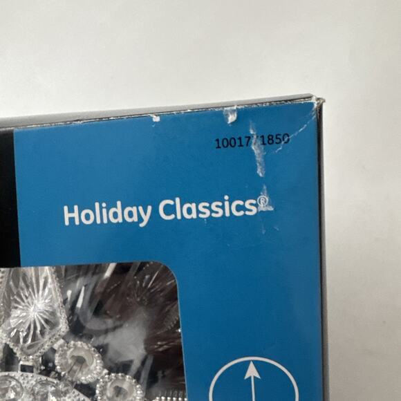 GE Silver Jewel Star Tree Topper 21 Clear Lights Green Cord 9" Christmas Holiday - Picture 10 of 11